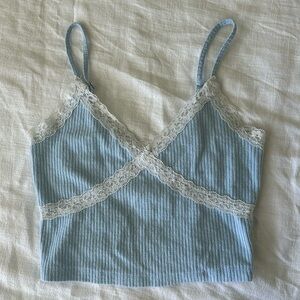XS Blue Cropped tank top